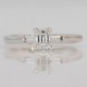 Emerald Cut Solitaire With Diamond Shoulders