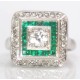 Emerald and Diamond Dress Ring