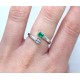 Diamond and Emerald Two Stone Ring