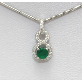 Emerald and Diamond Pedant