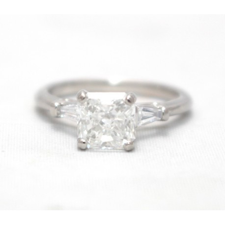 diamond solitaire ring set in platinum gia certificated