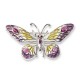Plique-a-Jour Butterfly set with Ruby and Rhodolite
