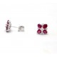 Ruby and diamond Stud Earrings