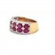 Diamond and Ruby cluster ring