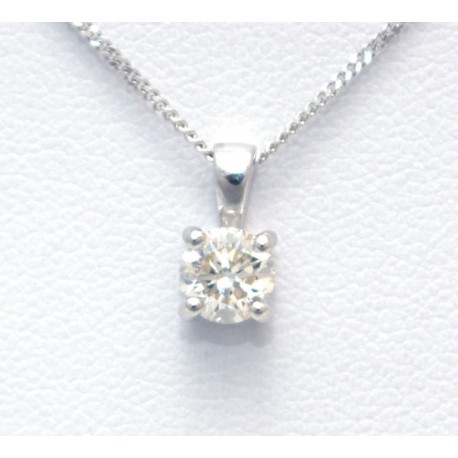 diamond pendant 18ct white gold