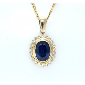 Sapphire and diamond Pendant
