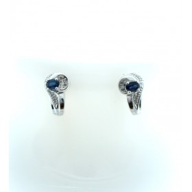 Sapphire and diamond cluster Earrings