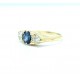 Sapphire and diamond half hoop ring