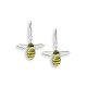 Enamel Bee Drop Earrings