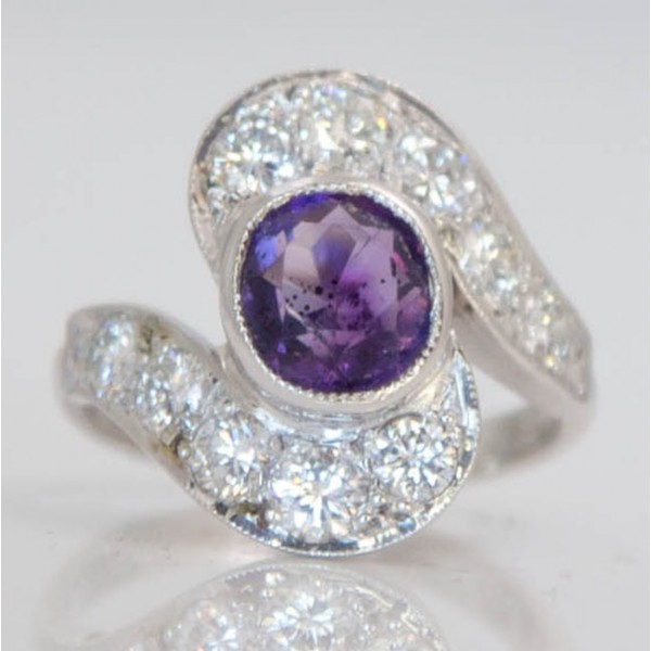 Amethyst and Diamond Ring - Russell Lane