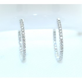 Diamond set Hoop earrings