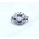 Art Deco style Sapphire and Diamond Cluster Ring