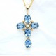 Topaz and Pearl  Cross