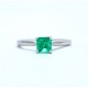 Emerald solitaire ring