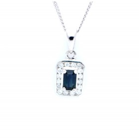 Sapphire cluster pendant
