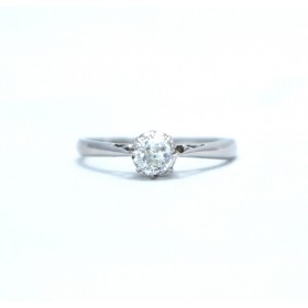 Old round cut solitaire ring