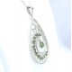 Green and colourless diamond fancy necklace