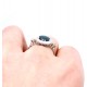 Art Deco Black opal ring