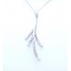 Diamond set 'branch shape' pendant