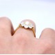 Pearl and diamond cluster ring