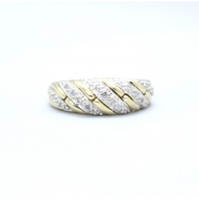 Chunky gold and diamond ring