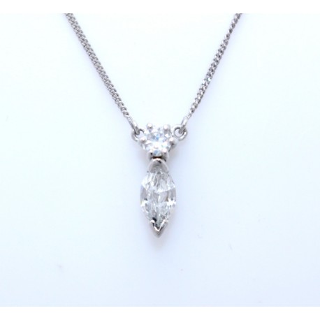 Marquise diamond pendant