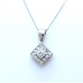 Diamond cluster pendant