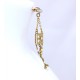 Seed pearl gold brooch