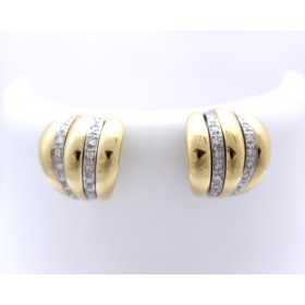 Diamond set gold earrings