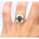 Unusual sapphire and diamond ring