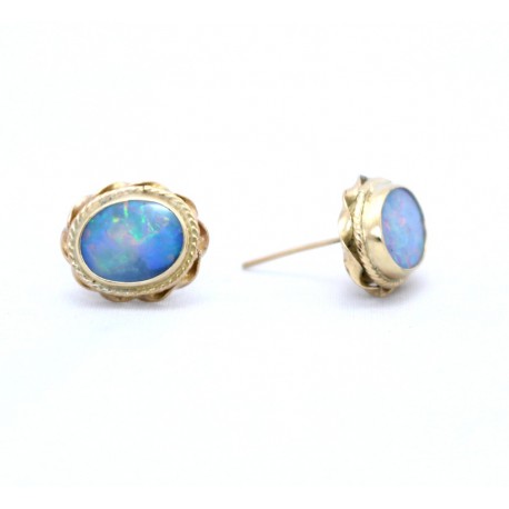 Opal doublet earrings