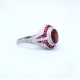 Ruby and diamond target ring