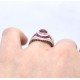 Ruby and diamond target ring