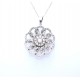 Large diamond flower shape pendant