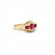 Ruby and diamond cluster ring