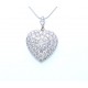 Diamond set heart pendant