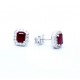 ruby and diamond cluster earrings