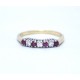 Ruby and diamond seven stone ring