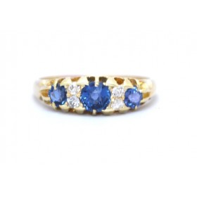 Georgian Sapphire and diamond ring