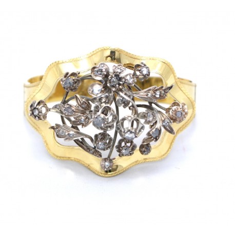 Antique French 'Flower' Bangle