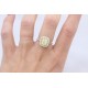 Yellow diamond cluster ring