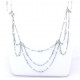 Platinum set diamond and pearl necklace