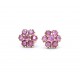 Floral garnet cluster earrings