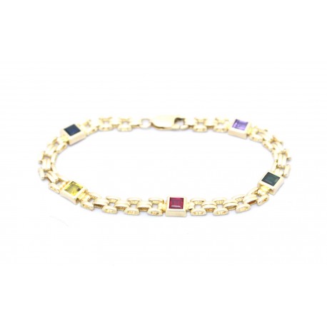 14ct gold bracelet with stones
