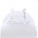 Diamond cluster drop earrings