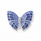 Enamel sterling silver butterfly necklace
