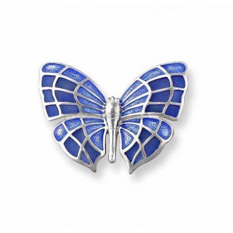 Enamel sterling silver butterfly necklace