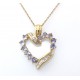 Tanzanite and diamond heart shaped pendant