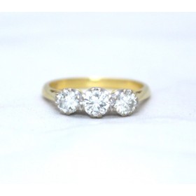 Three stone diamond ring