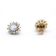 Opal and diamond cluster earrings